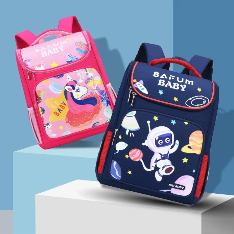 Children Cartoon Astronaut Space Fashion Large Backpacks New Princess Girl Unicorn Boy Lion Cute Kids Schoolbags for Students