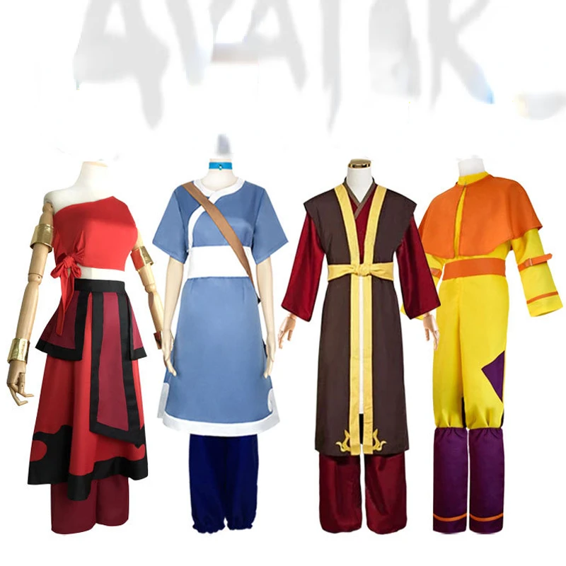 

Anime Avatar The Last Airbender Katara Mai Zuko Azula Aang Korra Cosplay Costume Adult Men Women Halloween Party Dress