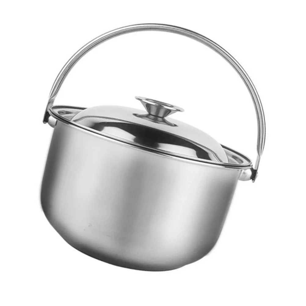 

Kitchen Soup Pot Stainless Steel Stockpot Nonstick Pasta Pot Handle Lid Handheld Induction Cooker Pot Milk Warmer Pot Sauce