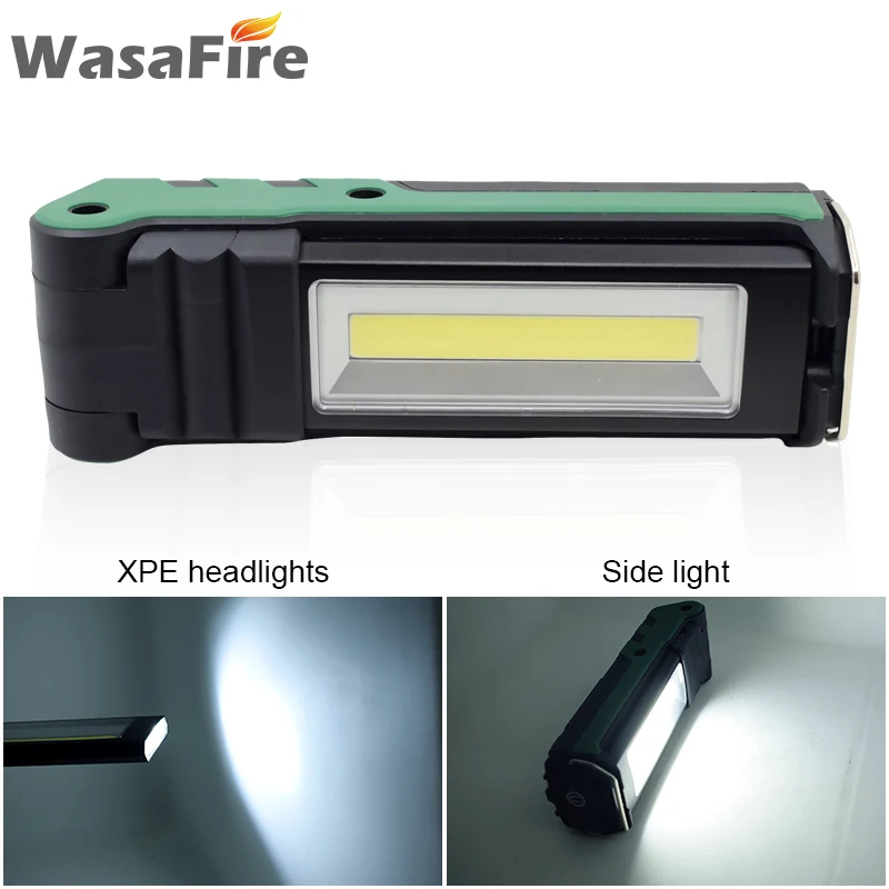 

Worklight COB Hunting Spotlight Flashlight With Magnet Workshop Lamp Usb Rechargeable Led Light Tent Outdoor Camp Lampe Torche