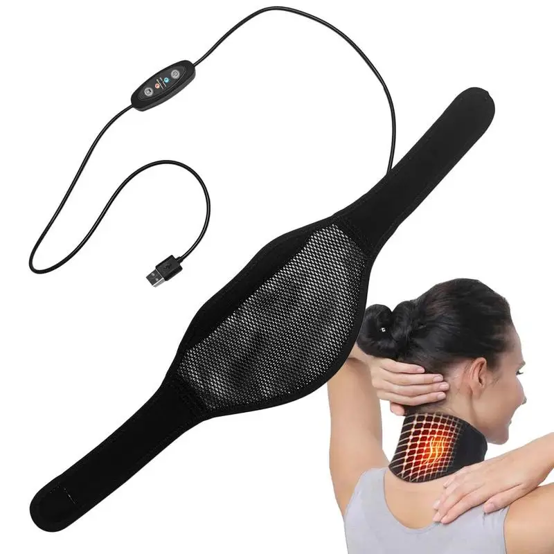 

Electric Neck Heating Pad Heated Neck Brace For Neck Cramp And Support Washable USB Heated Neck Wrap 5 Adjustable Temperature
