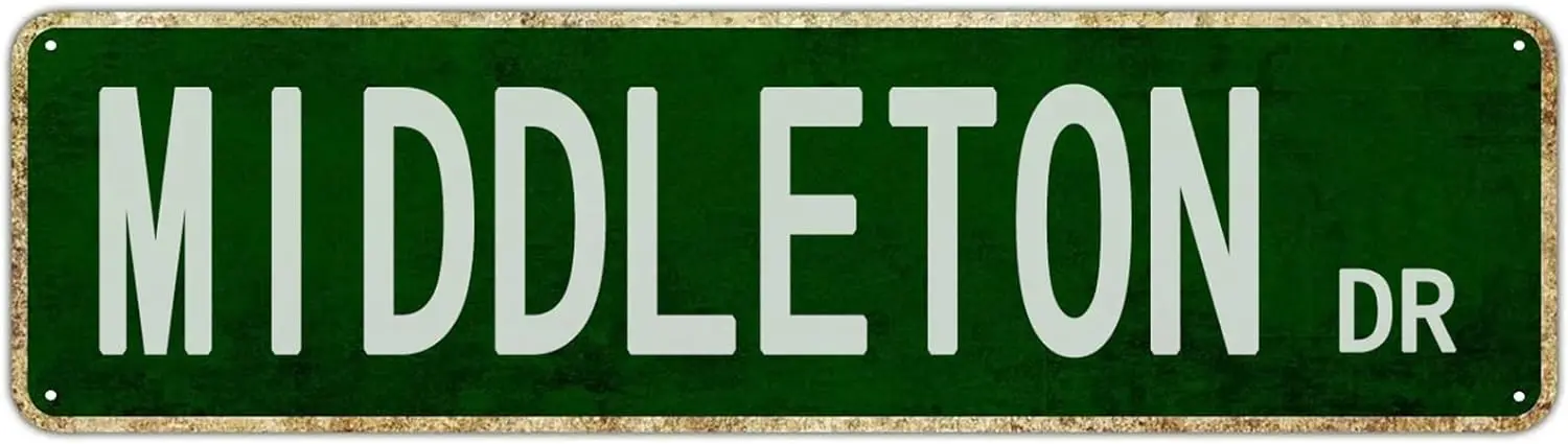 Металлический знак Миддлтон винтажные знаки Ретро жестяные алюминиевый для