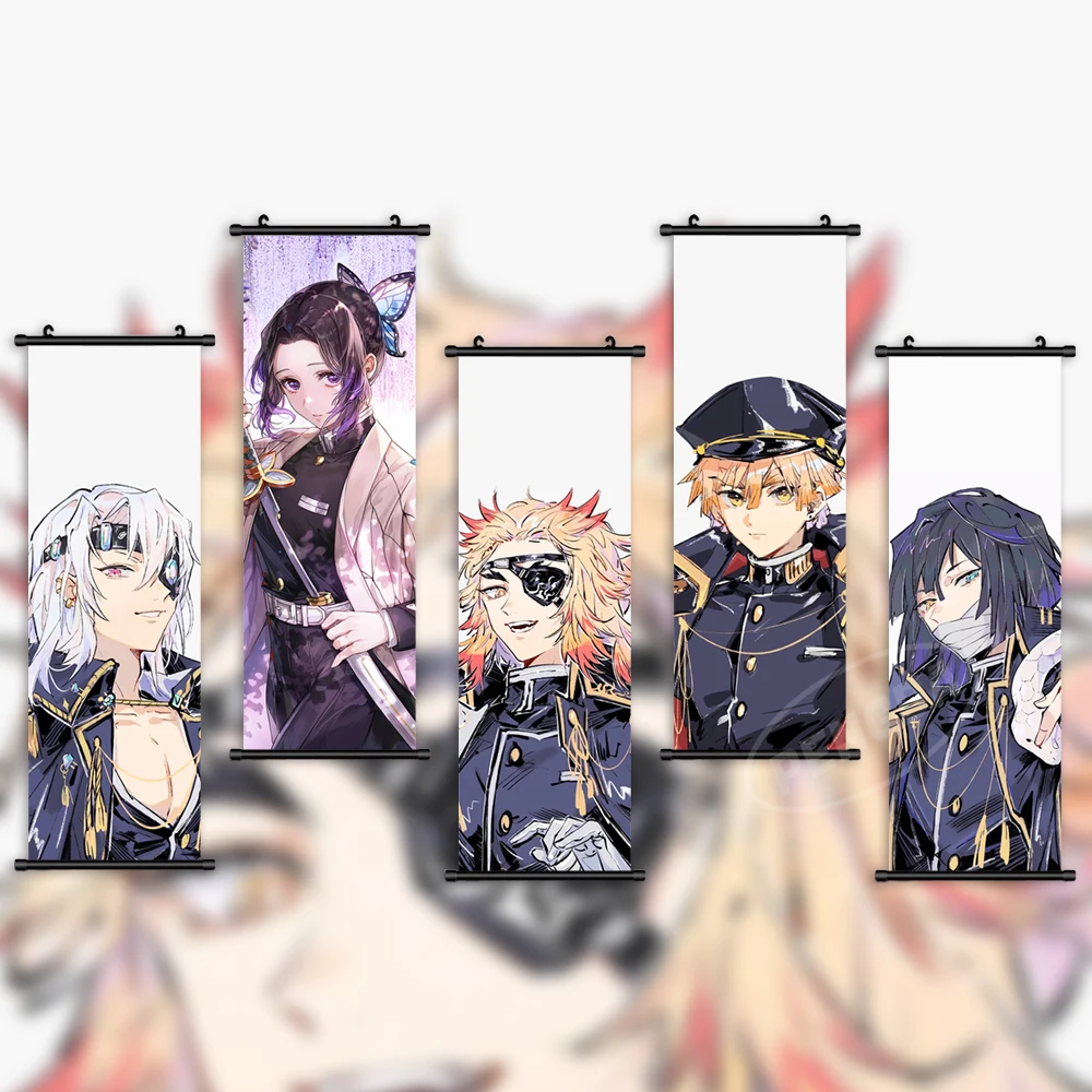 

Print Canvas Anime Poster Demon Slayer Home Decor Wall Artwork Kanroji Mitsuri Picture Rengoku Kyoujurou Scroll Hanging Painting