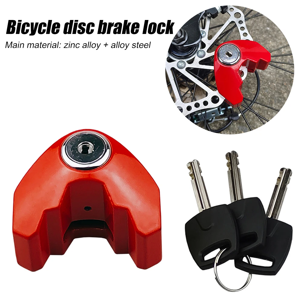 

Security Anti-theft Mountain Bicycle Disc Brake Locks with 3 Keys Electric Bike Motorcycle Safety Wheel Disk Lock Mini Strange