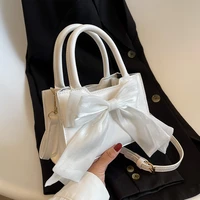 lc luxury handbags women small tote bags designer solid color bow shoulder bag new chic female crossbody pack party clutch purse