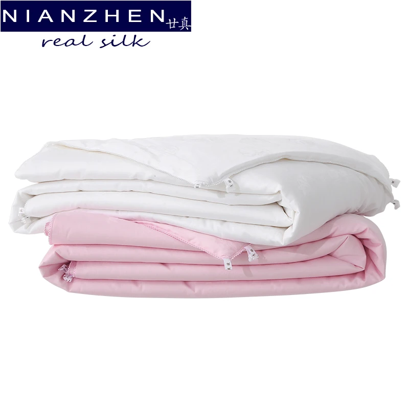 

NIANZHEN Silk Comforter Duvet Pure 100 Silk Natural Long Strand Floss All Season Cotton Covered Winter NS1256