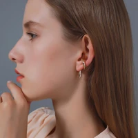 chic irregular design geometric distortion snake ear cuff earrings women without piercing earless earcuff earrings jewelry