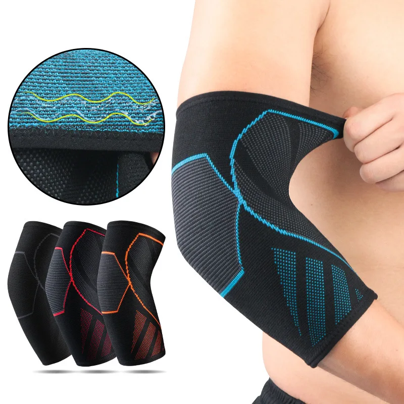 

1 Pair Compression Elbow Support Pads Elastic Brace for Men Women Basketball Volleyball Fitness Protector Arm Sleeves