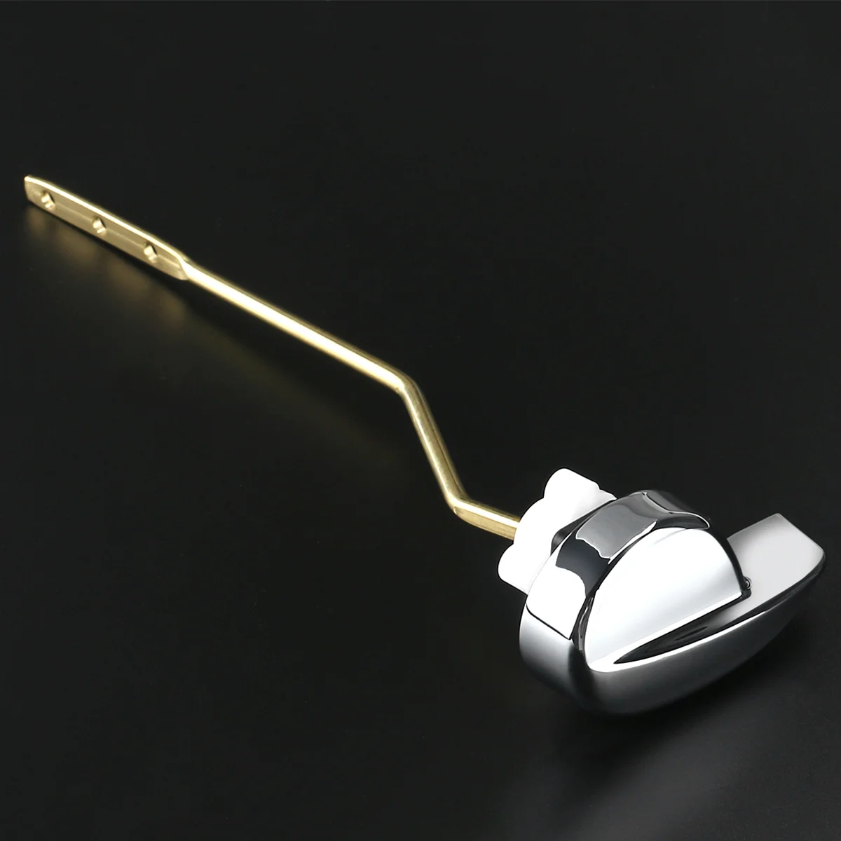 

Toilet Lever Handle Replacement Tank Flush Side Kit Mount Angle Fitting Parts Alloy Zinc Universal Black Flusher Inside Nut Lock