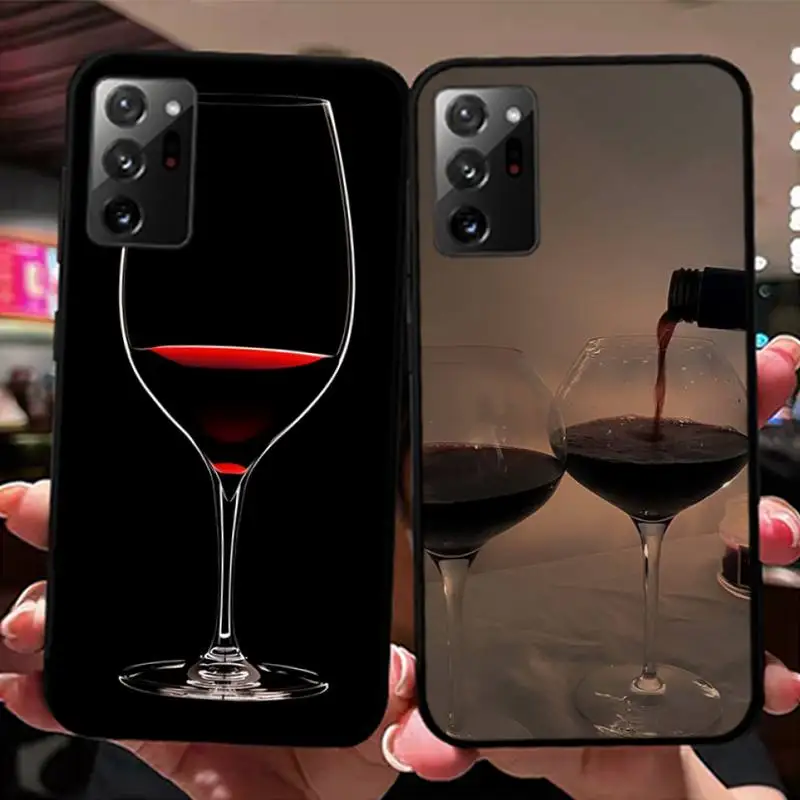 

Elegant Red Wine Glass Phone Case for Samsung Note 5 7 8 9 10 20 pro plus lite ultra A21 12 72