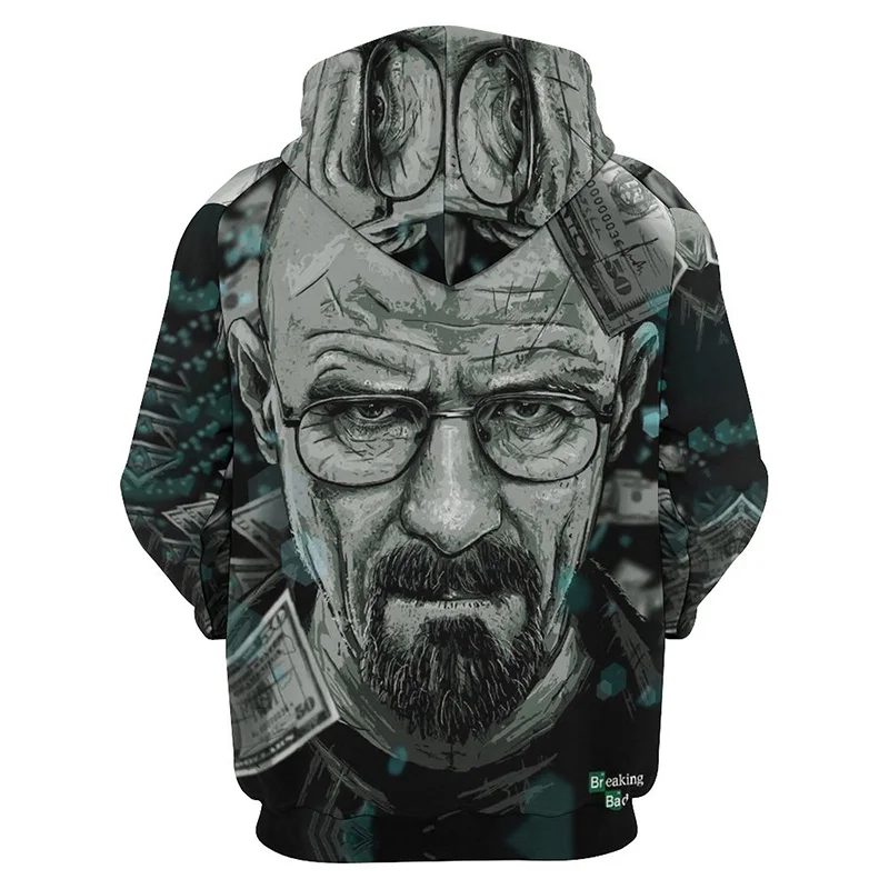 

Breaking Bad Heisenberg Hoodie Men Clothing New 3D Printed Hoodies Women Harajuku Fashion Sweatshirts y2k Pullovers Hooded Hoody