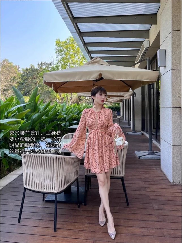 

new spring summer office lady Fashion casual brand female women girls loose mini dress