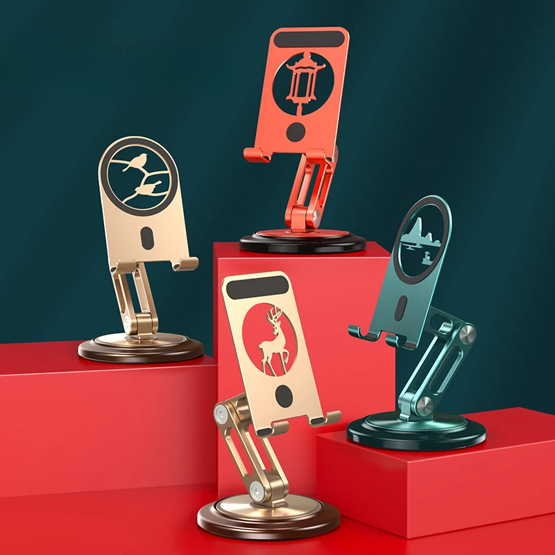 

Creative Gift Aluminum Alloy Mobile 360° Metal Phone Bracket Adjustable Desktop Tablet Holder Cell Phone Stand for IPhone IPad