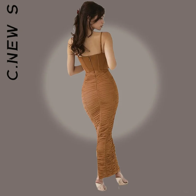 Женское платье в уличном стиле C.New модная одежда для отдыха недорогая шикарная