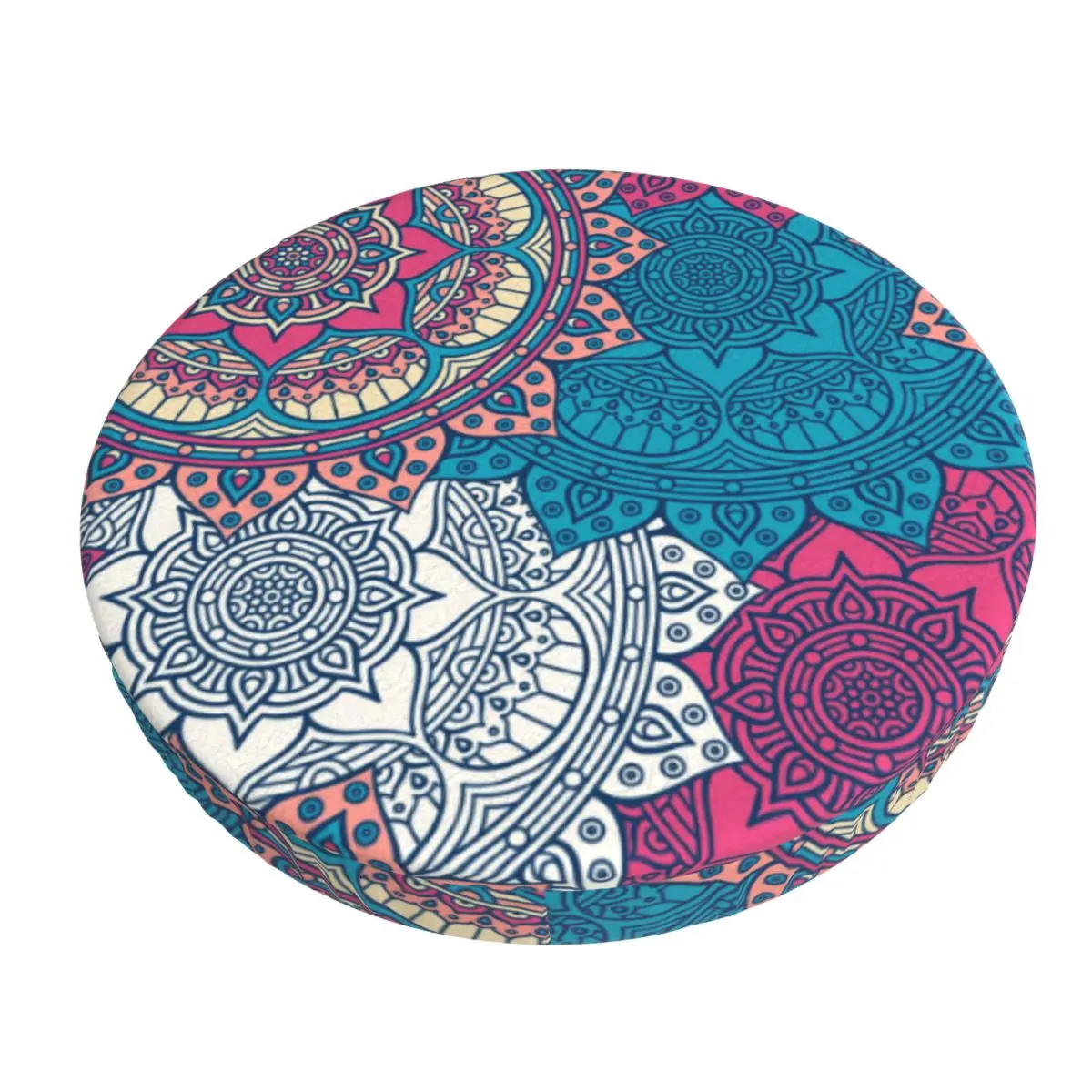

Round Bar Stool Cushions Covers Seat Protector Vintage Decorative Ottoman Non Slip Elastic Barstools For Circle Adjustable Chair