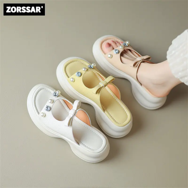 

Sandals Fashion Womens Thick-soled Slip-on Gladiator Shoes Summer Sandals 2023 New Casual Sports Wedge Women's Slippers Sandals