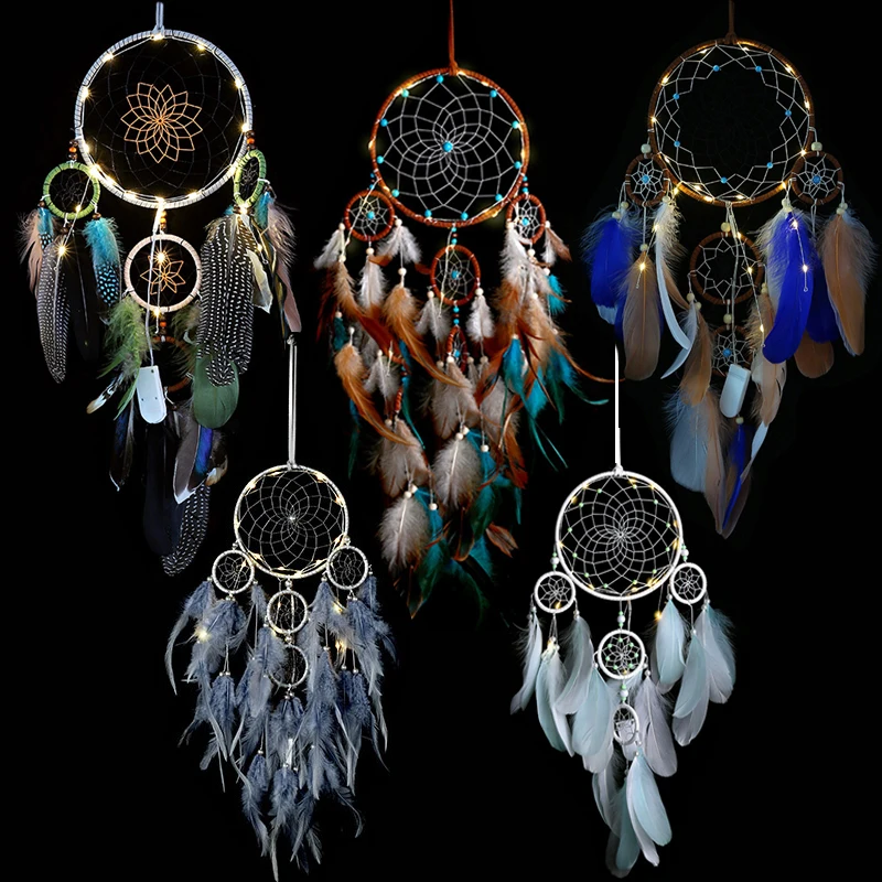 Настенное украшение Ловец снов с пятью кольцами |