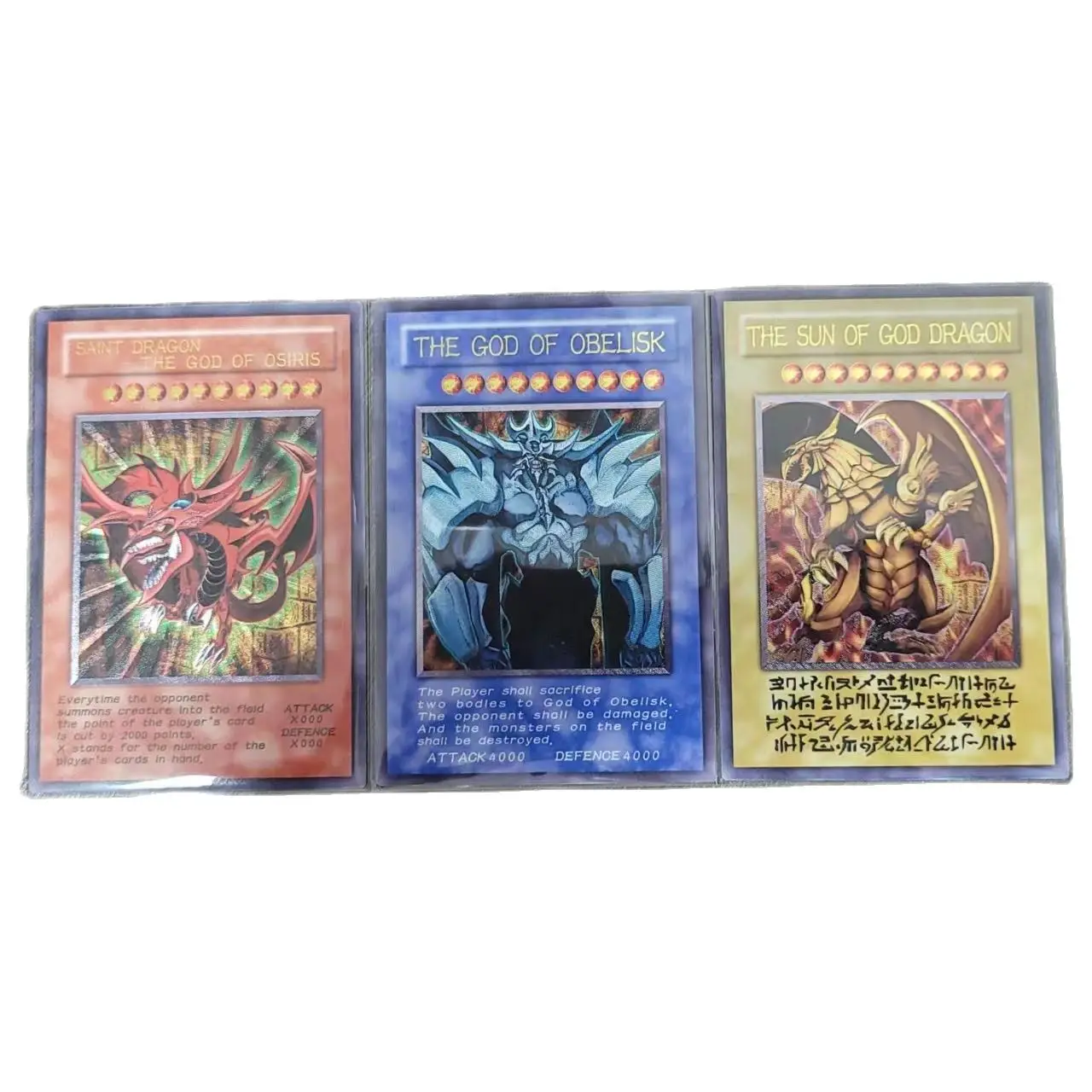 

Yu Gi Oh Ultimate Rare Three Fantasy Gods Sky Dragon Giant Trooper Wing Dragon Comic Edition Collection Card Toys (not original)