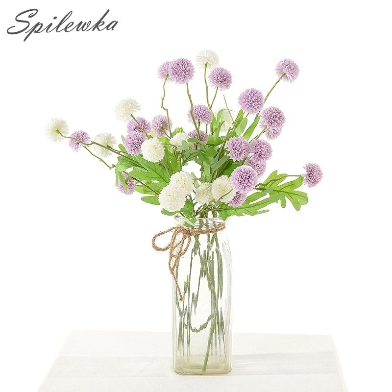 

Artificial Silk Flowers Dandelion Bouquet for Living Room Flower Arrangement Home Decorating Furnishing Wedding Fake Flower 51cm
