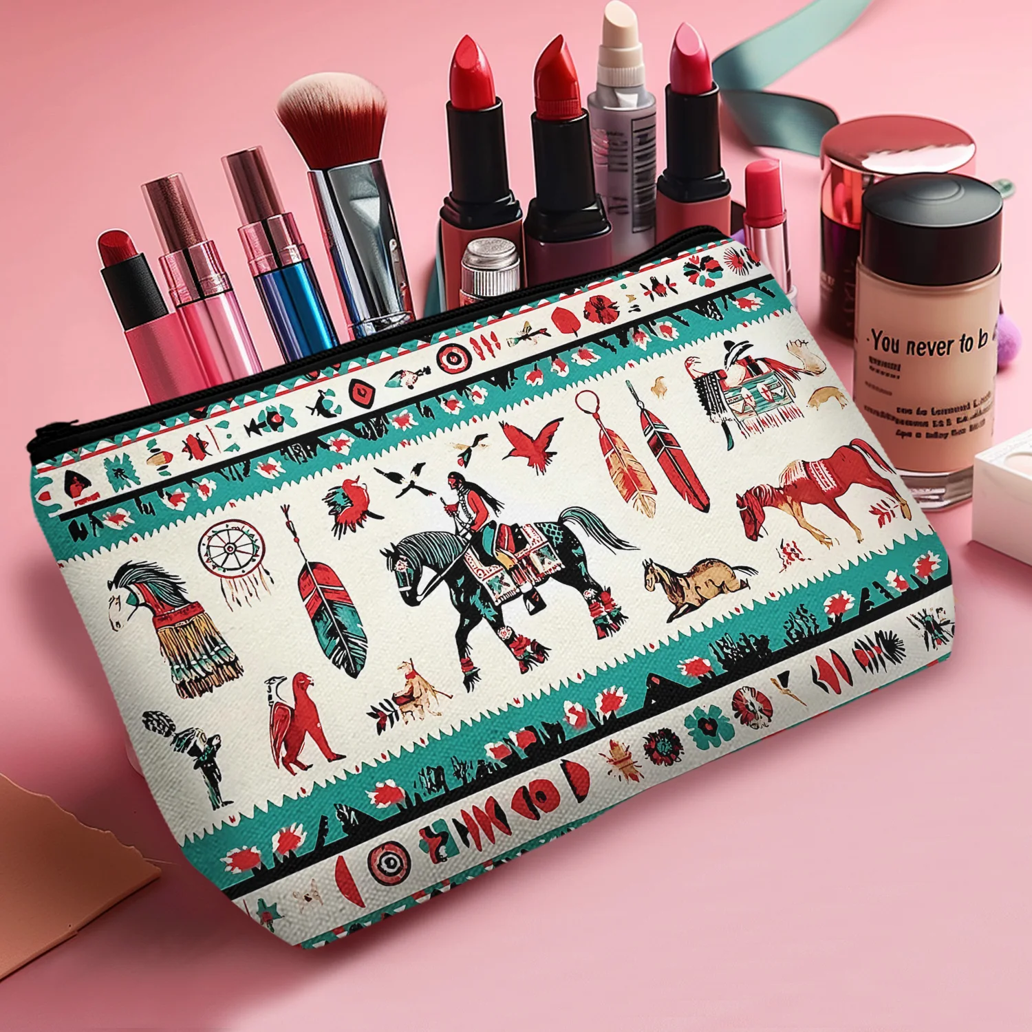 1 шт. ацтекская этническая юго-западная милая косметичка портативная для женщин