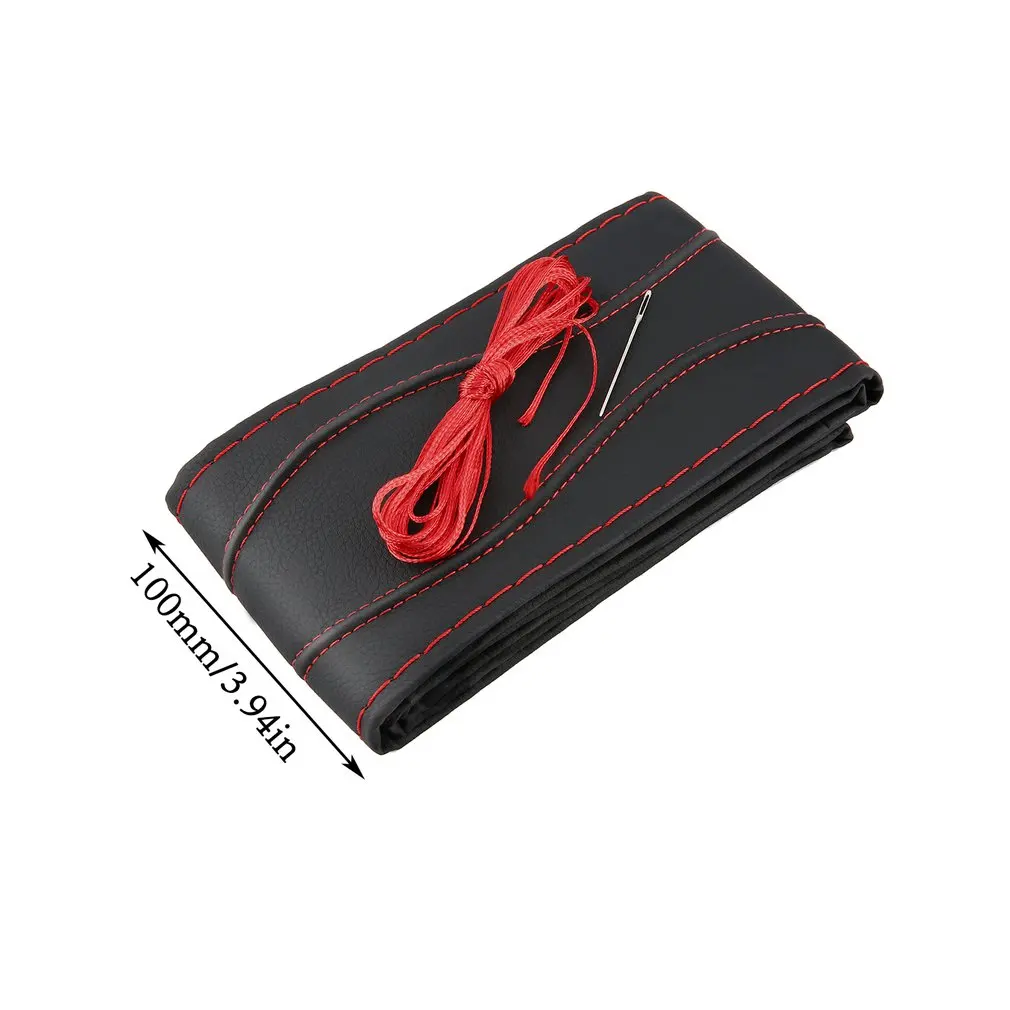 

Оплетка для руля, с иглами и ниткой, искусственная кожа, диаметр 38 см