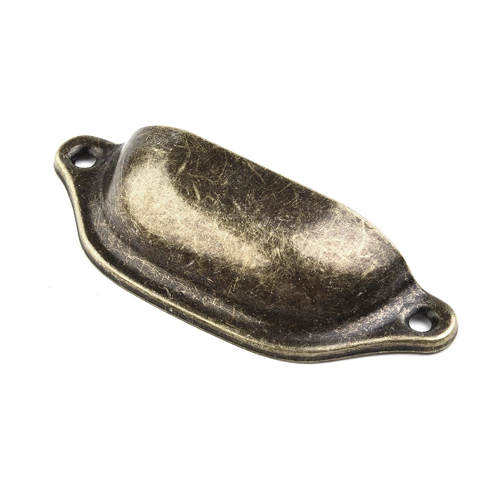 

10Pcs Antique Brass Cupboard Cabinet Drawer Knob Furniture Shell Pull Handle Screws 98*33mm For Varies Kinds Of The Drawer