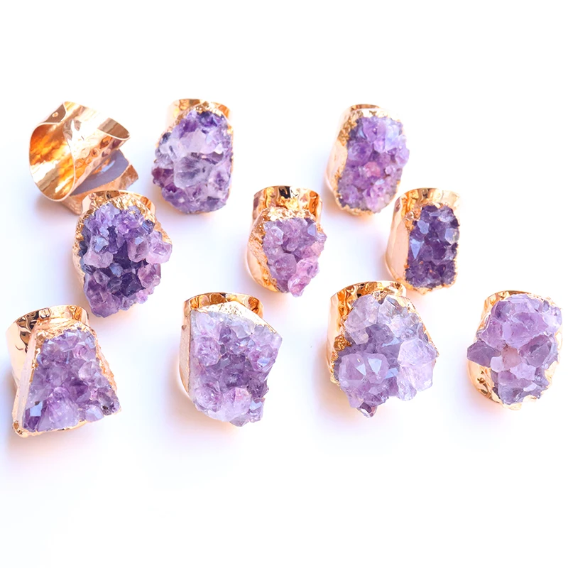 Открытое кольцо с аметистом OUE NGE