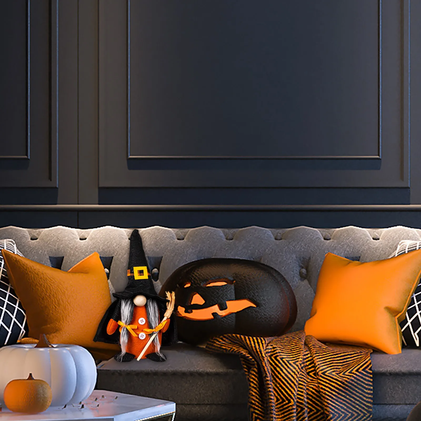 

Halloween Decoration Take Pumpkin Broomss Tip Hat Mini Ornaments Yellow Christmas Balls for Christmas Tree Pineapple Statue