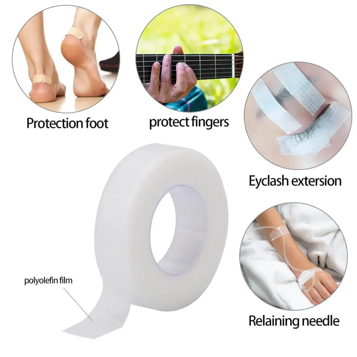 Бумажная лента для наращивания ресниц 6/12/24/48 рулонов дышащая Нетканая ткань