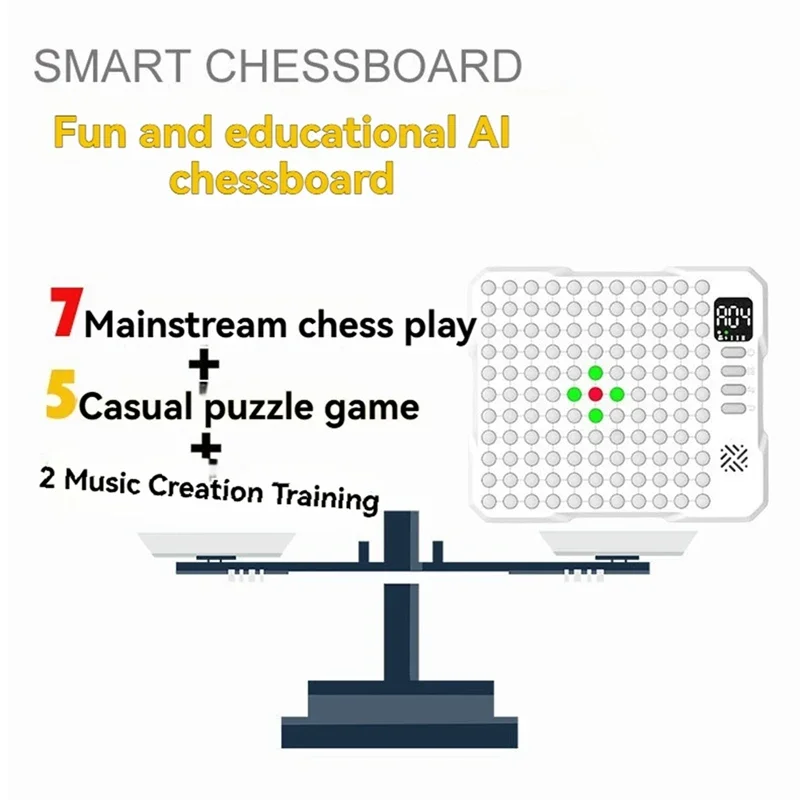 Фото Электронная настольная игра AZ-14-в-1 Smart Gomoku Go: интерактивная игра-головоломка с ИИ для тренировки мышления, для детей и взрослых №3