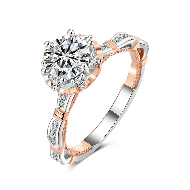 ZFSILVER Серебро 925 пробы модные изысканные роскошные кольца с муассанитом 1 карат