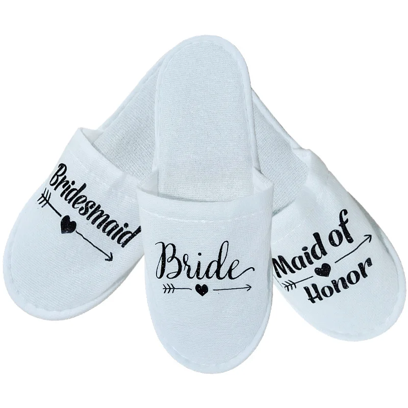 Новые свадебные украшения одноразовые тапочки команда невесты мягкие спа