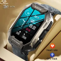 outdoor military 5atm waterproof watch bluetooth smart watch sports mens swimming watch 2022 new clock for xiaomi realme huawei