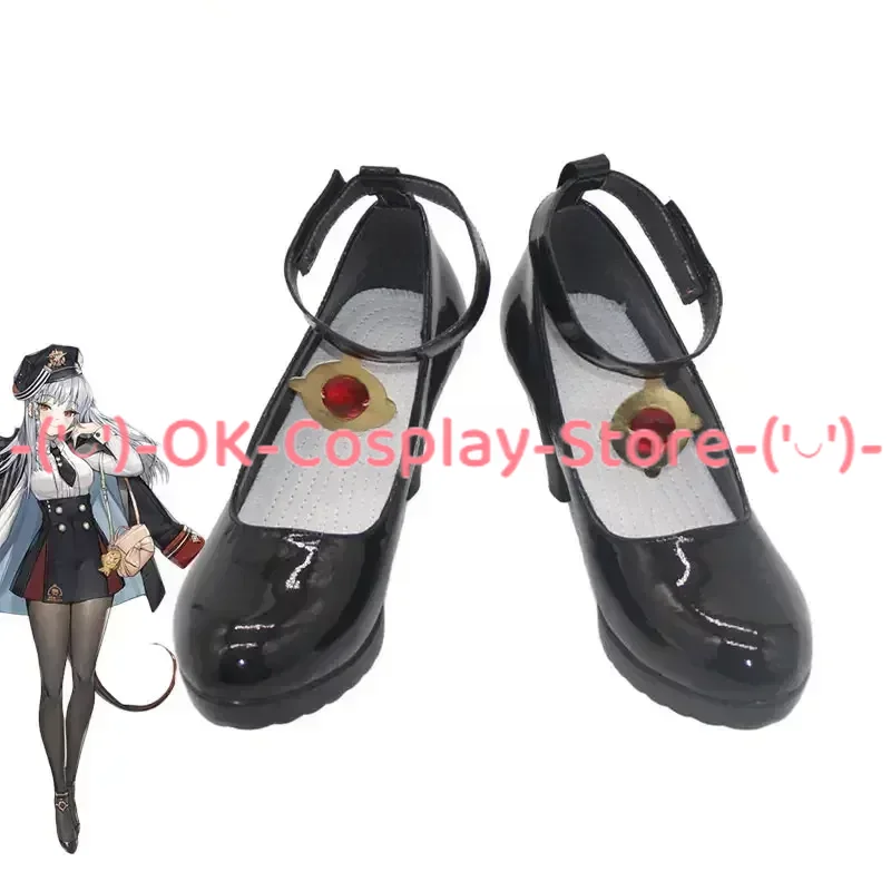 Игровой синий архив KURODATE HARUNA Cosplay Shoes из искусственной кожи Хэллоуин Карнавальная