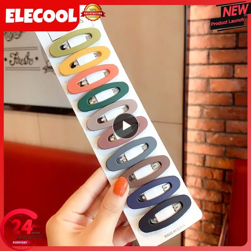 

Женская заколка для волос в Корейском стиле, простой зажим-макарон, ярких цветов, в форме капли воды, набор аксессуаров для волос, Оптовая продажа