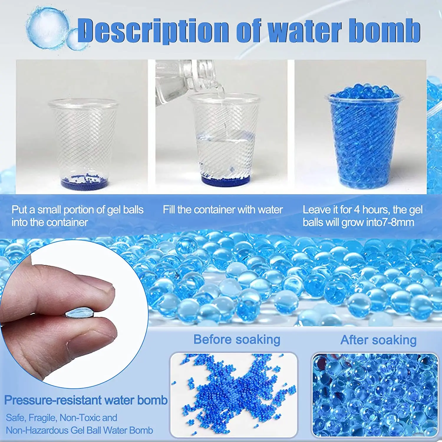 Электрическая Водяная бомба игрушки гелевый шар бластер брызговик