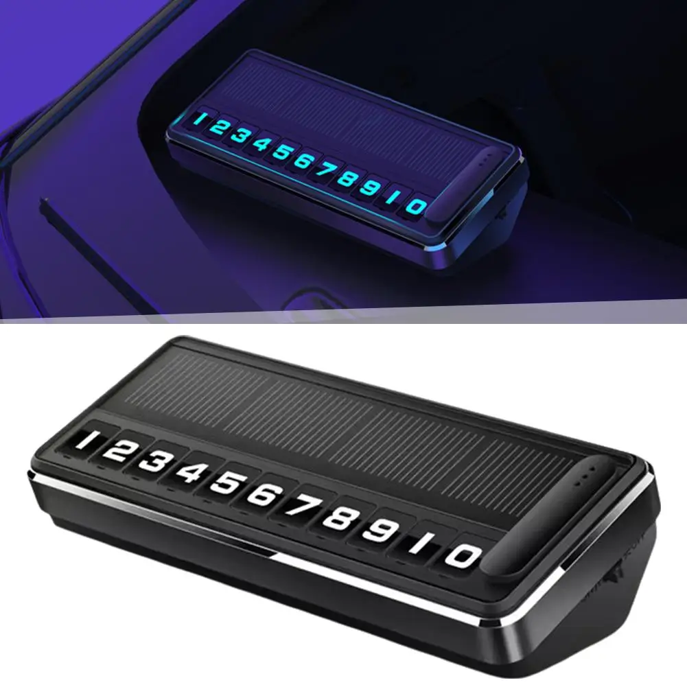 1 шт. солнечный автомобильный номерной знак телефона светодиодное освещение