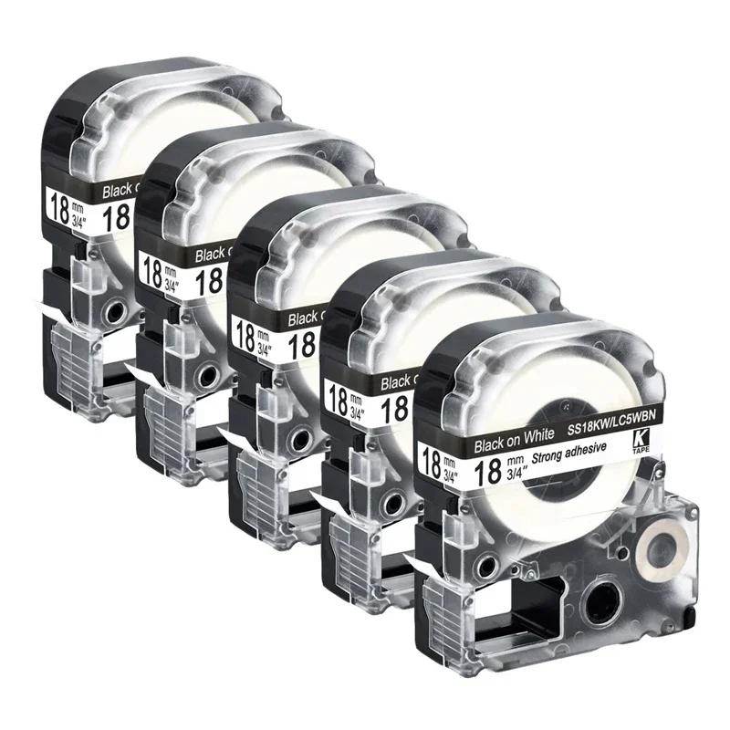 1 шт. лента для этикеток SS12KW SS18KW 12 мм 18 совместимая с принтером Epson Labelworks LW-400 LW-300