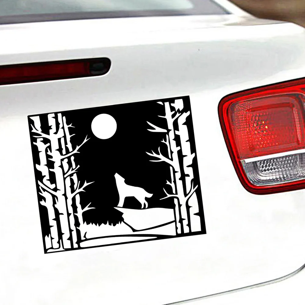 

Cartoon Animal forest Car Assessoires Waterproof Vinyl Funny Crazy Cat Car Sticker Accessories For Mazda Cruze Peugeot