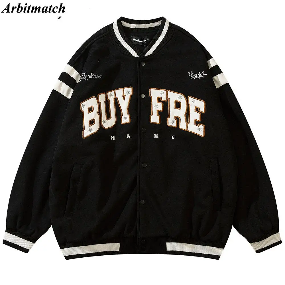

Jackets Man American Vintage Baseball Jacket Single Breasted Bomber Jacket Autumn Woolen Embroidery Letters Streetwear Coats