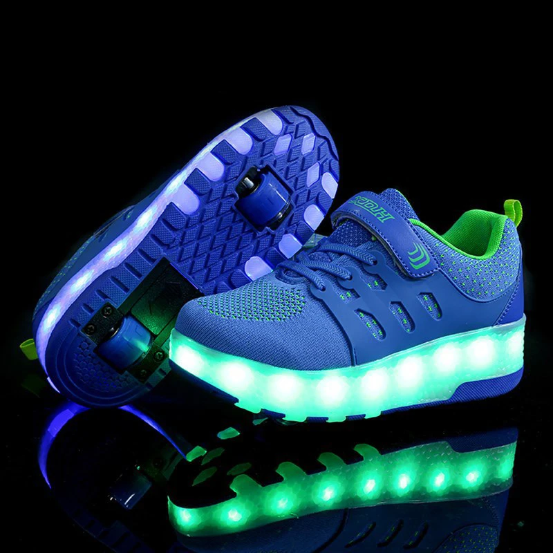 

Kids Roller Skates Shoes Beginner Adjustable Sneaker Boy Outdoor Breathable Women