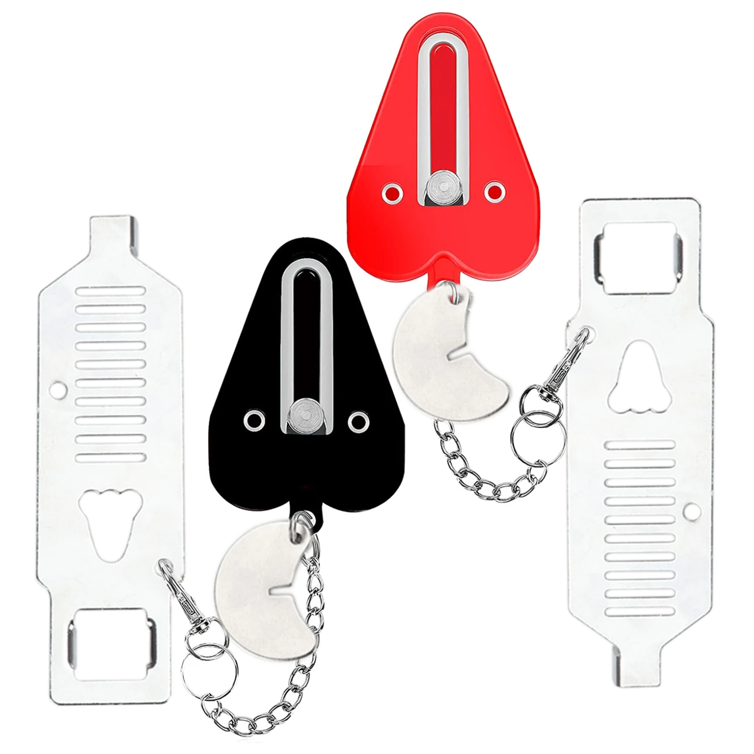 

New Upgraded Dual-Use 2PCS Portable Door Lock Locker Home Security Travel Lockdown