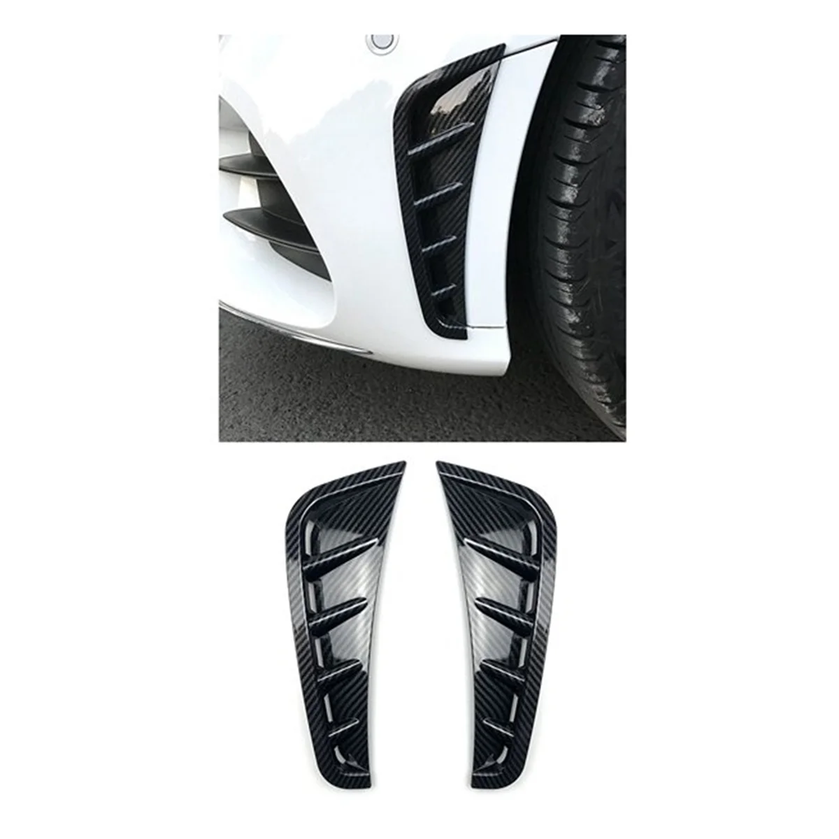 Передний бампер автомобиля боковой спойлер сплиттер крышка для Mercedes Benz C Class W205