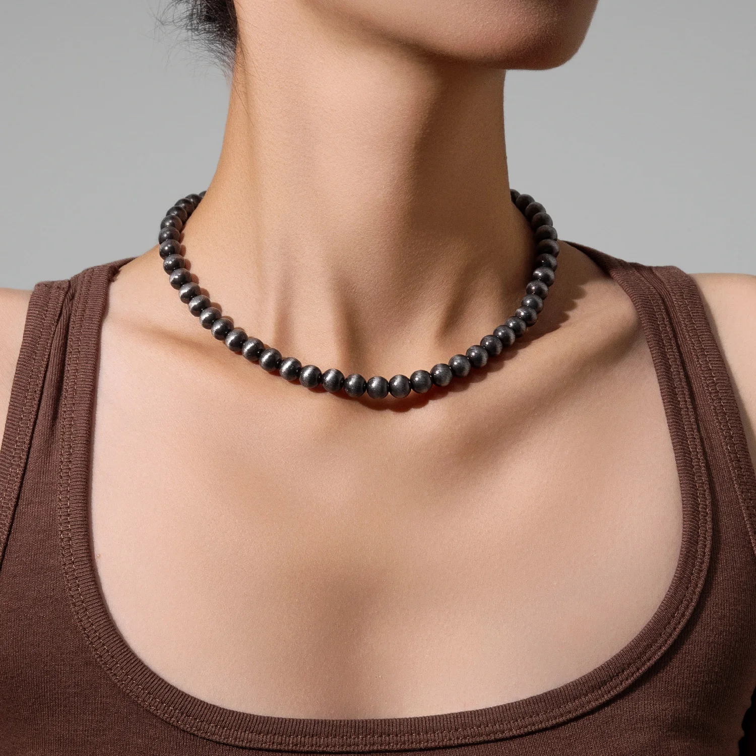 Модное Ретро Градиентное Матовое Ожерелье Из Бисера Размер CCB