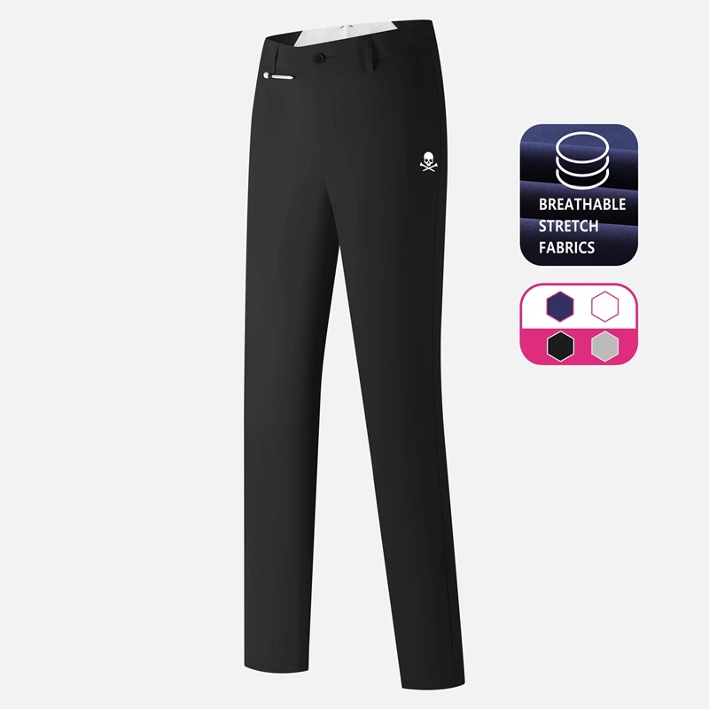 2023 Men's Pants Golf Pants Korean Brand  Elastic Breathable Comfortable Non-Ironing Outdoor Sports Casual High-QualityTrouse