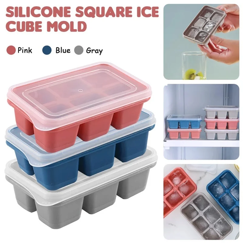 

Форма для льда «сделай сам», 6 ячеек, с крышкой