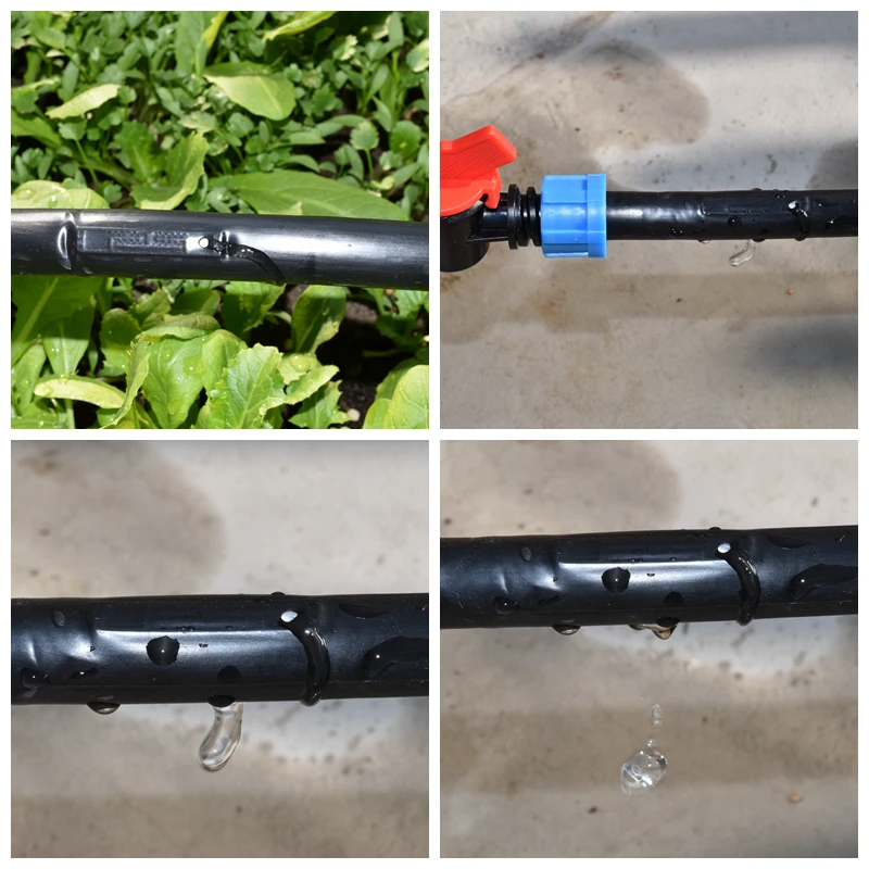 30m Set 16mm 1-Hole Rain Drip Hose Garden Watering Irrigation Tape Joint Agriculture Greenhouse Water Saving System