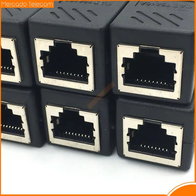 Фото 10 шт./лот коннектор RJ45 Cat7/6 Ethernet адаптер Сетевой удлинитель конвертер Удлинительный кабель для кабеля Ethernet «Мама-мама» №3