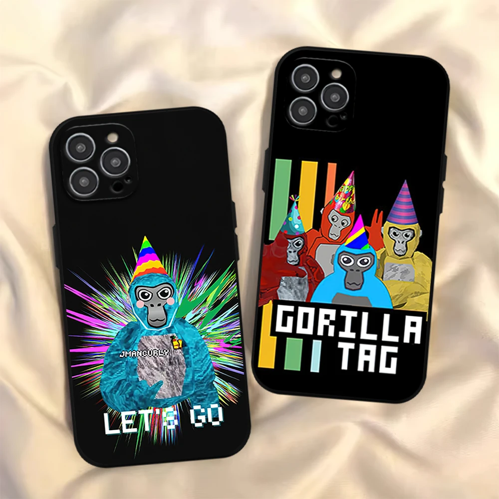 Чехол для телефона Gorilla Tag Jmancurly Monke Merch iPhone 12 11 13 14 15 16 Max Pro Plus черный мягкий