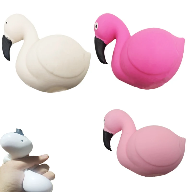 Simulation Animal Flamingo Squishy Toy Slow Rising Anti Anxiety Colorful Fidget Toy for Girls simulation lovely gourd pu slow rising squishy toy